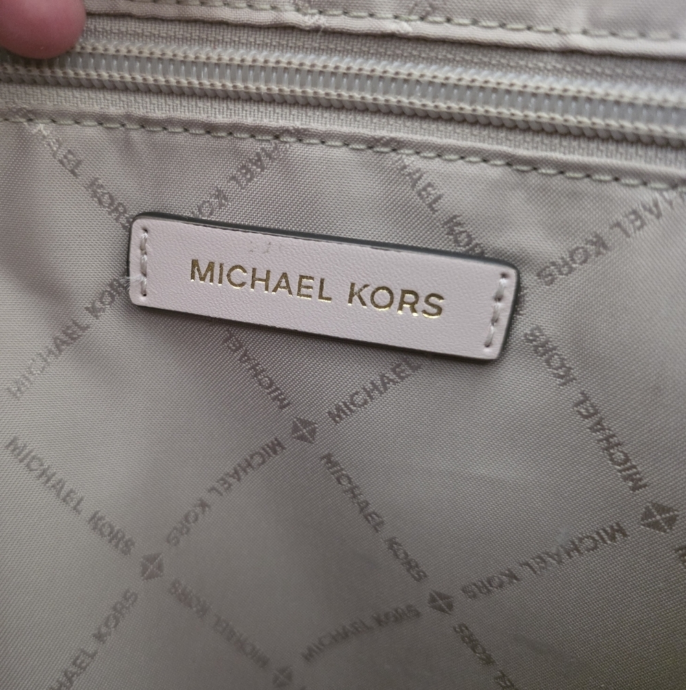 Michael Kors LG Commuter Tote/Laptop Bag Powder Blush Pink Leather+New MK Charm - Picture 13 of 16